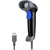 Eyoyo USB Handheld 2D QR Code Scanner PDF417 Data Matrix Barcode Scanner | Wired Automatic Bar Code Reader, Long USB Cable, for POS Mobile Payment, Supermarket, Warehouse