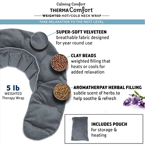 Calming Comfort ThermaComfort Weighted Hot Neck Shoulder Wrap- Deep