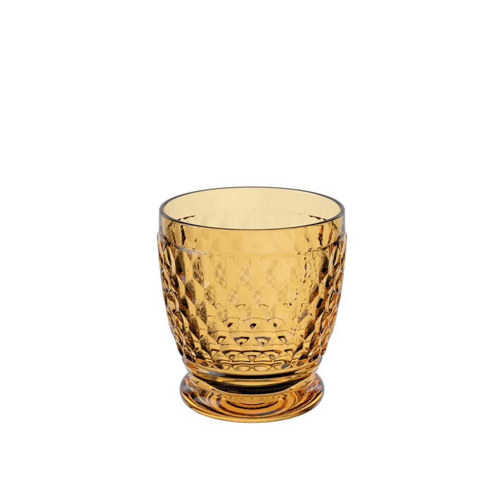 Villeroy & Boch - Boston Saffron Tumbler, 200 ml, Crystal Glass Tumbler for hot and Cold Drinks, Dishwasher-Safe, Yellow