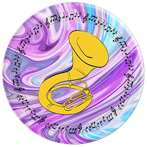 Sousaphone Player Gift - Marble 1 - PopSockets Grip and Stand for Phones and Tablets - Thumbnail 2