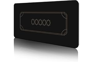 CONTINUE Poker Mat 8-10 Players Portable Table Top Black Wrap Texas Hold'em Poker Mat Rubber Layout with Carrying Bag for Games, Blackjack, Casino（70 x 35 Inch）