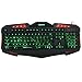 Masione® Domineering LED USB Gaming Keyboard with 7 Adjustable Colorful Backlights--- Illuminated Backlit Halo Breathing light USB Wired Multimedia Pro Gaming Keyboard for PC, Antiskid Hand Holder, Waterproof, Multimedia,Ergonomic