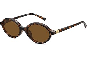 WOWSUN Retro Oval Sunglasses Womens Trendy Sun Glasses Sunnies UV400 Protection