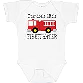 inktastic Grandpa's Little Firefighter Baby Bodysuit