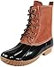 Axny Dylan Women's Lace Up Two Tone Combat Style Calf Rain Duck Boots