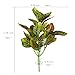 GTIDEA 2pcs Artificial Greenery Plants Silk Gold Leaf Fake Shrubs Faux Realistic Bushes DIY Floral Arranging Home Kitchen Dining Table Garden Wedding Mini Pot Outdoor Decor