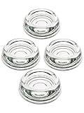 House of Antique Hardware R-08SE-0140001 Set of 4 Glass Furniture Caster Cups - 2 9/16