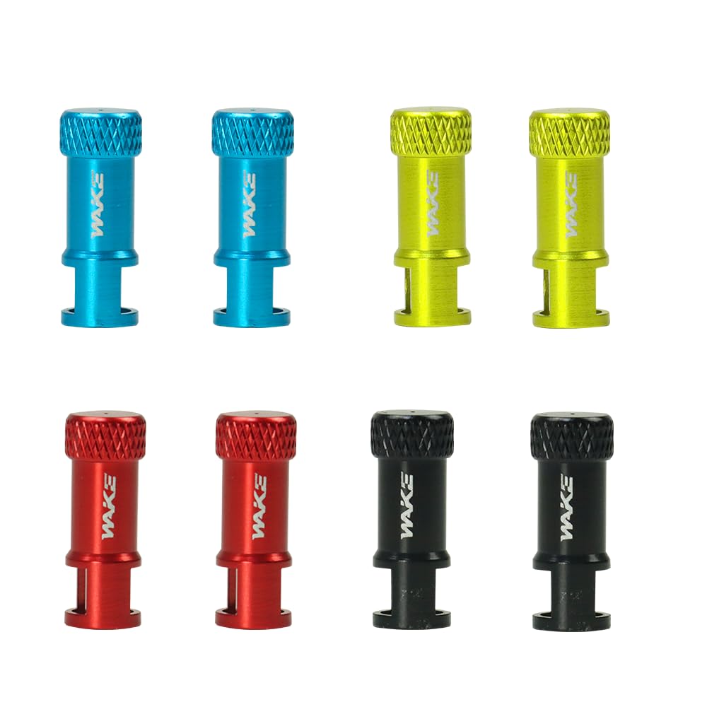 CYSKY 2 in 1 Presta Valve Stem Caps with Valve Core Removal Tool in Cap, Bicycle Tubeless Presta Valve Stem Covers, Light Weight Durable, Convenient Bike Tool (8pcs (Black & Red & Blue & Green))