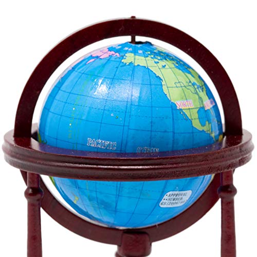 American Heritage Industries Dollhouse Globe- Globe for Dollhouse, 1:12 World Globe for Dollhouses, Perfect Dollhouse Accessory - Thumbnail 3