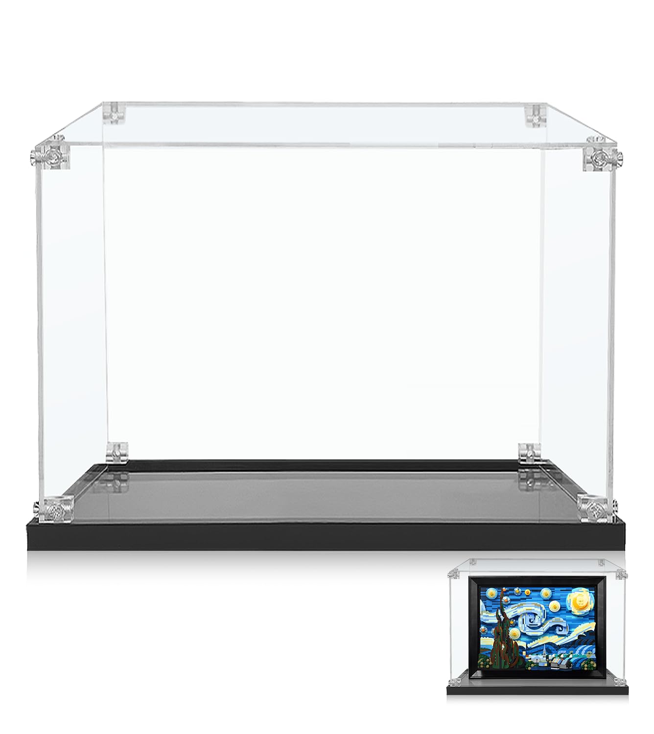Icuanuty Acrylic Model Display Box/Case for Collectors - Lego Display Box Dust Cover with Base - 40 x 20 x 30 cm - 21333 — image 1