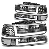 DNA MOTORING HL-LB-CSIL99-BK-CL1 Black Housing Pair
