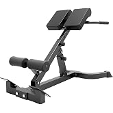 Fulid Adjustable Hyperextension Bench, Foldable Roman Chair, Back Extension | V332-1 Black Home gym workout equipment