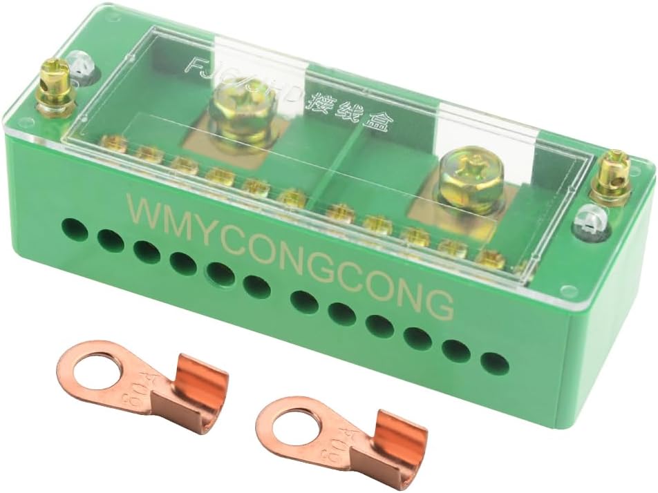 WMYCONGCONG 660V 30A Metering Junction Box 2 Inlet 12 Outlet Power Distribution