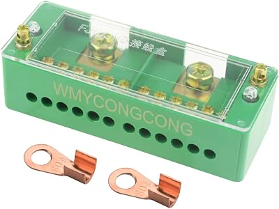 WMYCONGCONG 660V 30A Metering Junction Box 2 Inlet 12 Outlet Power Distribution
