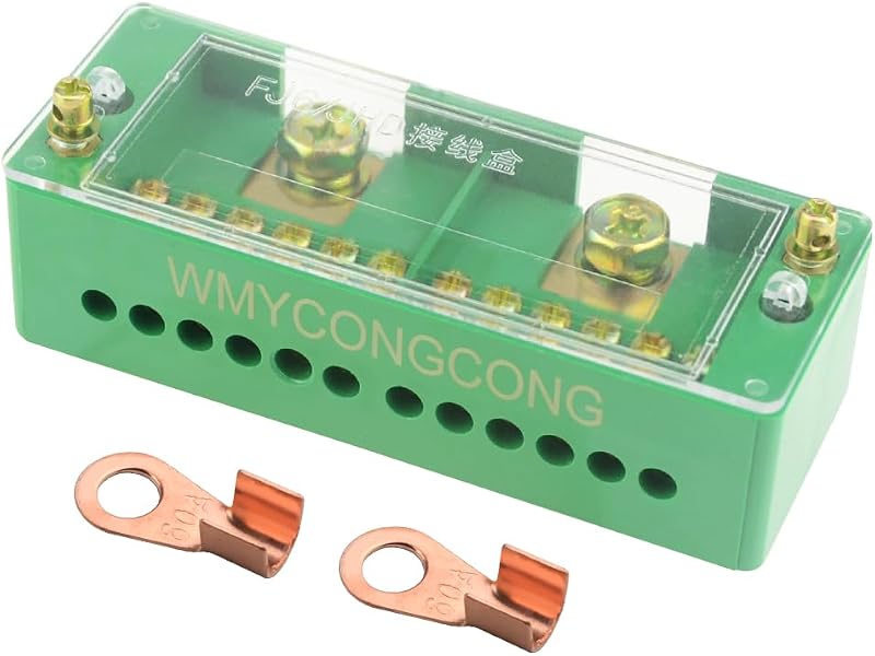 WMYCONGCONG 660V 30A Metering Junction Box 2 Inlet 12 Outlet Power Distribution
