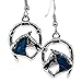 Horse Earrings | Brilliant Abalone Paua Shell | Hypoallergenic Silver Plated Horseshoe