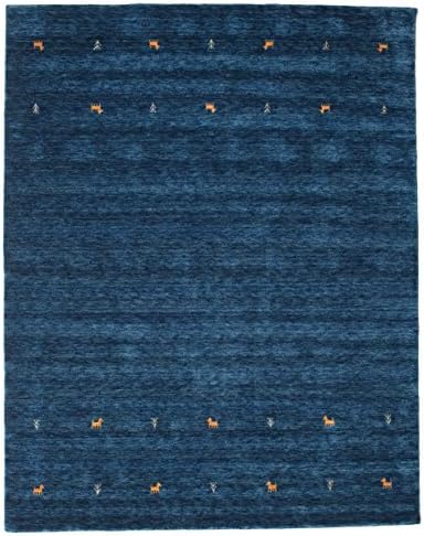 Gabbeh loom - Dark Blue rug 7'10"x9'6" (240x290 cm) Oriental Carpet