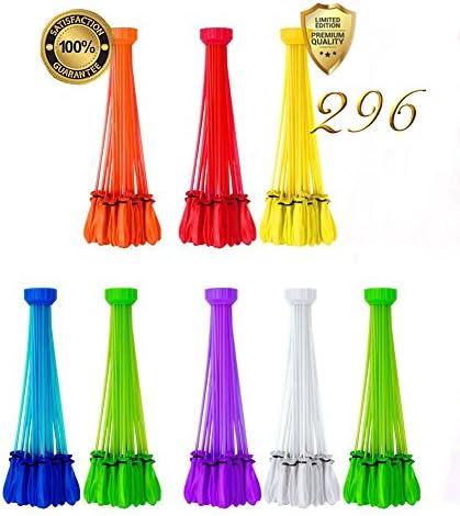 Instant Water Balloons , Bunch Water Balloons 8 Pack - 296 pieces , water balloons that tie themselves