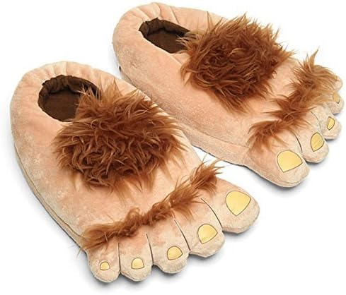 COSEAN Plush Bear Paw Animal Slippers Furry Adventure Slippers Warm Slippers Hobbit