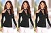 ECOWISH Womens Knit Shirt Cut Out Shoulder Tops Halter Neck Lace Up Basic Tee Blouse