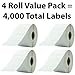 Premium, Extra Sticky 2.25 x 1.25in Direct Thermal Label 4 Pack. Bulk (4,000) Perforated Top Coated, Self Adhesive Stickers for FNSKU Barcode. Zebra Printer Compatible. Packaging and Shipping Supplies