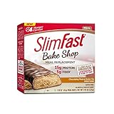 SlimFast Bakeshop, Meal Replacement, Chocolatey Peanut Butter Bar, With 15g Of Protein &amp; 5g Fiber, 1.59 Oz, 5 Count
