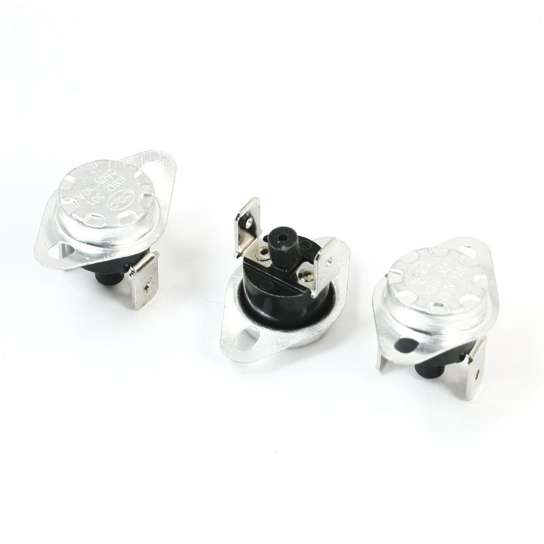 sourcingmap 3 x 125C Manual Reset Thermostat Normal Closed Temp Switch 250V 10A