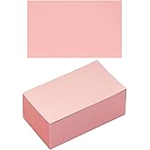100 Pack Thick Paper Cardstock Blank Heavy Cards Stock for Invitations, Greeting Cards Making, Postcards, Photos, 250GSM Thick Paper (Pink, 3x5 inches)