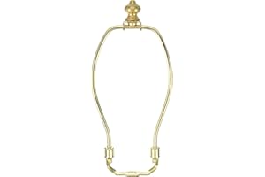 PATIKIL 7 Inch Lamp Harp Kit with 1 Inch Height Solid Brass Finial, 1 Set Heavy Duty Bracket with Standard Saddle & Finial De