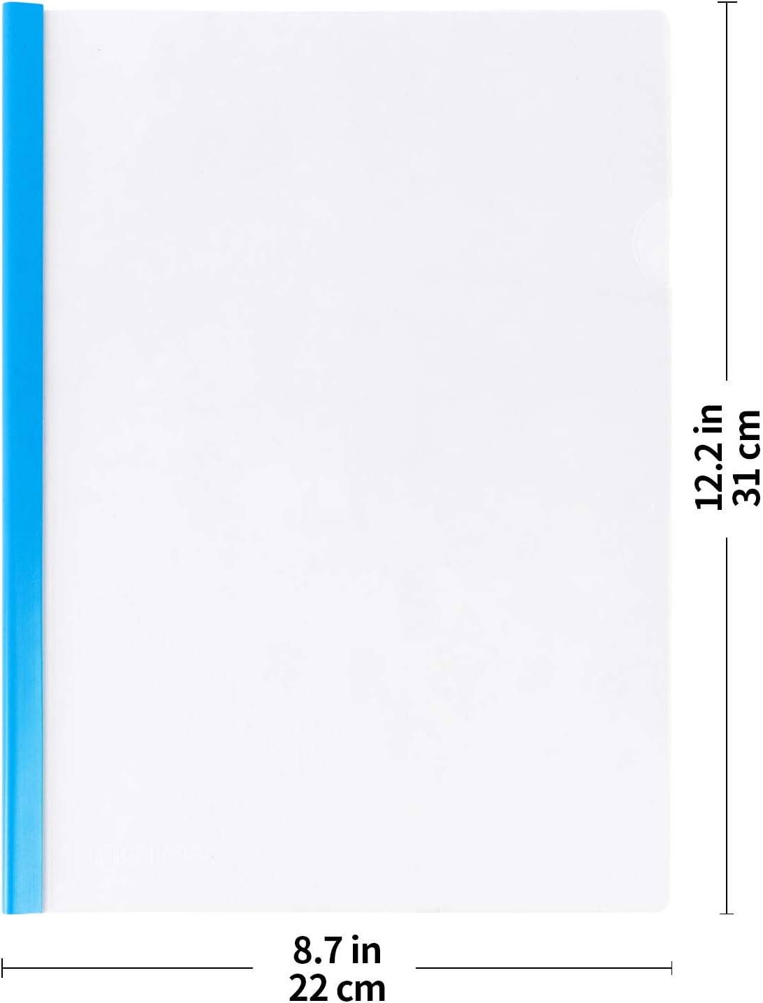 Deli 10 Pack Sliding Bar Clear Report Covers, Transparent Resume Presentation File Folders Organizer Binder for A4 Size Paper, Blue : Office Products