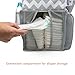 Playard Diaper Caddy and Nursery Organizer for Newborn Baby Essentials, Chevron Pattern, Grey and White, Baby Accessory Organizer by California Home Goods