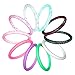 LUNIQI Silicone Wedding Ring for Women, Thin and Stackable Durable Rubber Safe Band for Love, Couple, Souvenir and Outdoor Active Exercise Style-10 Rings Pack