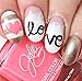 Single Heart Nail Vinyls By Twinkled T - 1 Sheet of 24 Stencils and 24 Decals