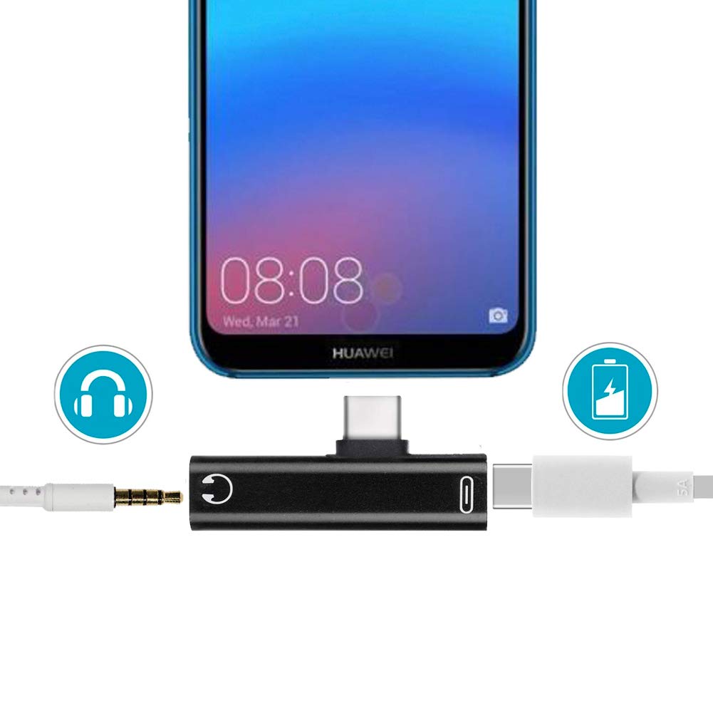 P20 Pro/Mate 10 Pro/Mate 20 Pro USB C Jack 2 in 1 Aux USB Tipo C Adattatore  Jack Cuffie 3,5 mm Audio Adattatore con Ricarica per Huawei P20 Elettronica  urban-earth.co.uk
