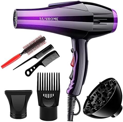 SUNHOME 7-Piece Professional Hair Dryer, 2300W Heat Speed