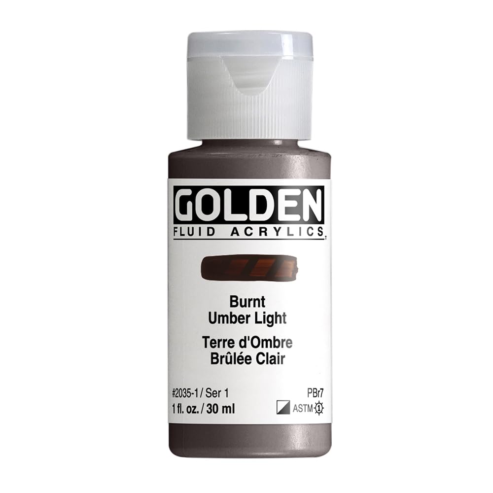 Pro-Art Brownt Umber-Golden Fluid Acrylic, Acrylic, Multicolour