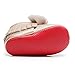 HONGTEYA Red Bottoms Shoes- PU Leather Newborn Baby Shoes Girl Boy Moccasins Fringe Bow Soft soled Crib Shoe