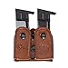 Aker Leather 616 Carry Comp II, Double Magazine Pouch, Tan