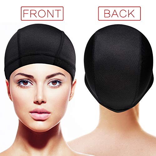 image for Tatuo Dome Caps Stretchable Wigs Cap Spandex Dome Style Wig Caps For M