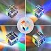 CLAKION 1 Pcs Optical Glass Prism RGB Dispersion Prism X-Cube for Physics Teach Decoration Art