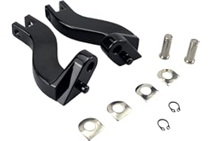 WOWTK 10mm Rear Passenger Footpeg Mounting Kit for Harley Touring Road King Road Glide Street Glide Electra Glide Models 1993