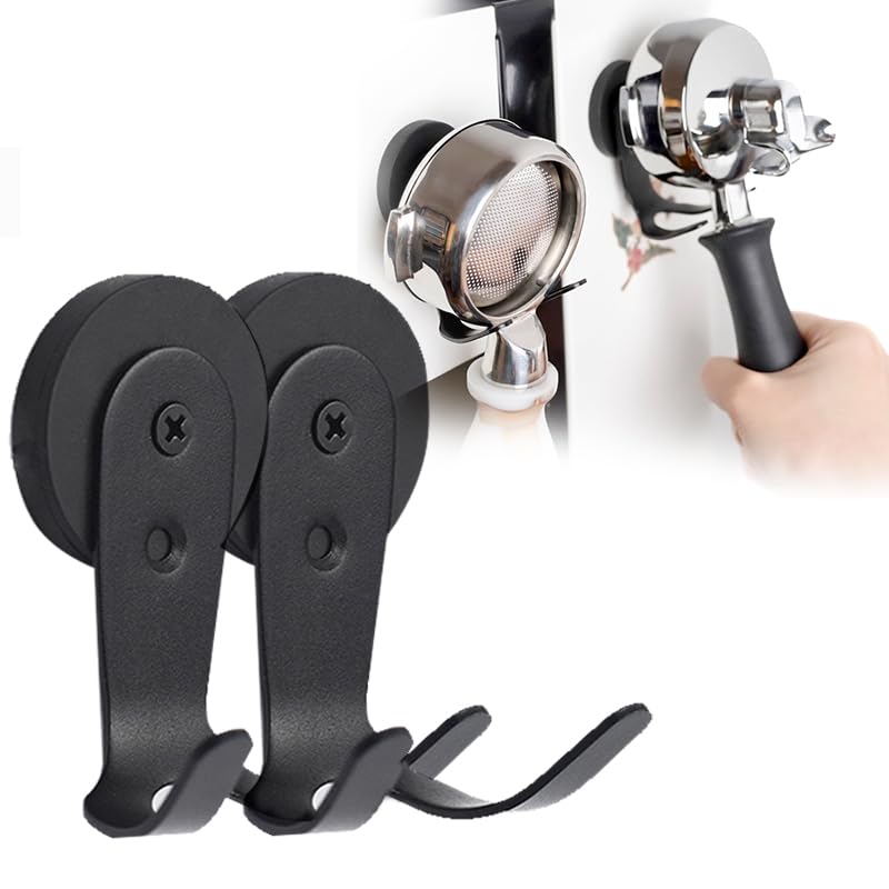 Photo 1 of 2-Pack Magnetic Portafilter&Tamper Holder,Espresso Accessories Organizer for Metal Wall Surface,Strong Magnet,Anti-Scratch,Space-Saving,Compatible with Ninja Luxe Cafe,Rancilio,Breville Coffee Machine
