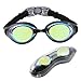 Aegend Swim Goggles, Swimming Goggles of Flat Lens for Men Women Adult Youth Kids Children, Anti-Fog UV Protection Leak-Proof Triathlon Swim Goggles Mirrored/Clear with Free Protection Case