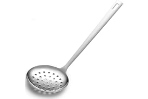 Berglander Kitchen Skimmer Slotted Spoon - Stainless Steel Spider Strainer for Straining Pasta/Cooking/Frying, Durable Rust-R