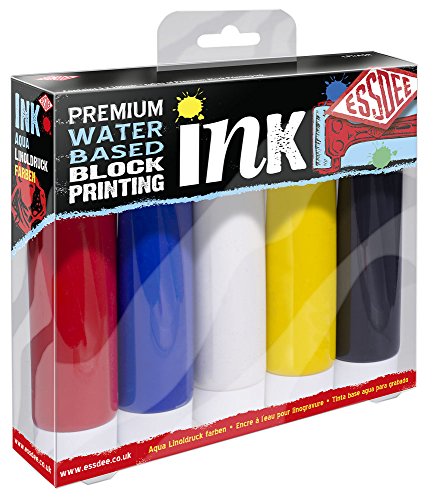 Essdee Premium Quality Block Printing Ink (Pack of 5 Primary Colours)