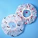 eBoot 10 Pieces Shower Cap Elastic Waterproof Bath Cap Plastic Bathing Hair Cap Lady Salon Hat