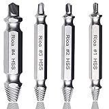 Rioa Damaged Screw Remover Set. Damaged Screw and Bolt Exctractor Set Easily Remove Stripped or Damaged Screws. Made From H.S.S. 4341#, the Hardness Is 62-63hrc