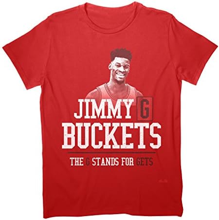 Chicago Jimmy Butler "Jimmy G Buckets The G Stands For Gets" Bulls GameDay Red T-Shirt (XXX-Large)
