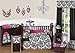 Sweet Jojo Designs Minky Full Length Double Zippered Body Pillow Cover for Pink, Black and White Isabella Bedding Set