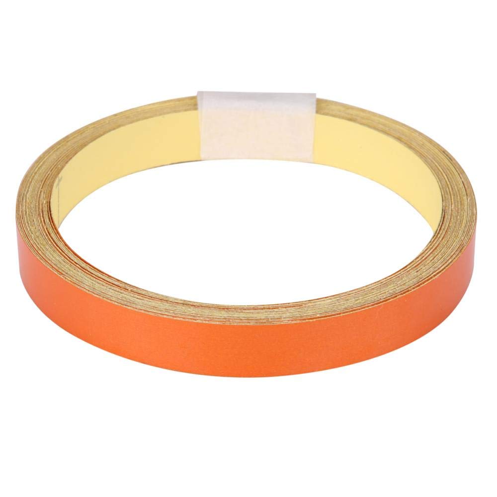 reflective tape ◈ Reflective Tape Safety Warning Conspicuity Tape Strip 1cm * 5m DIY Sticker for Car Motorcycle Bicycle(orange)